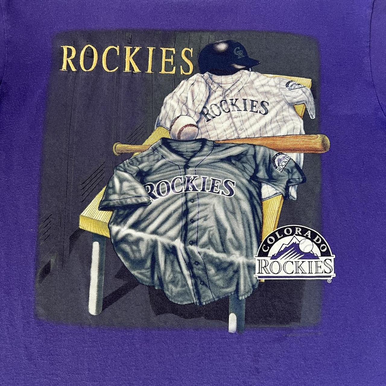 Rockies Men's Shirt - Purple - L