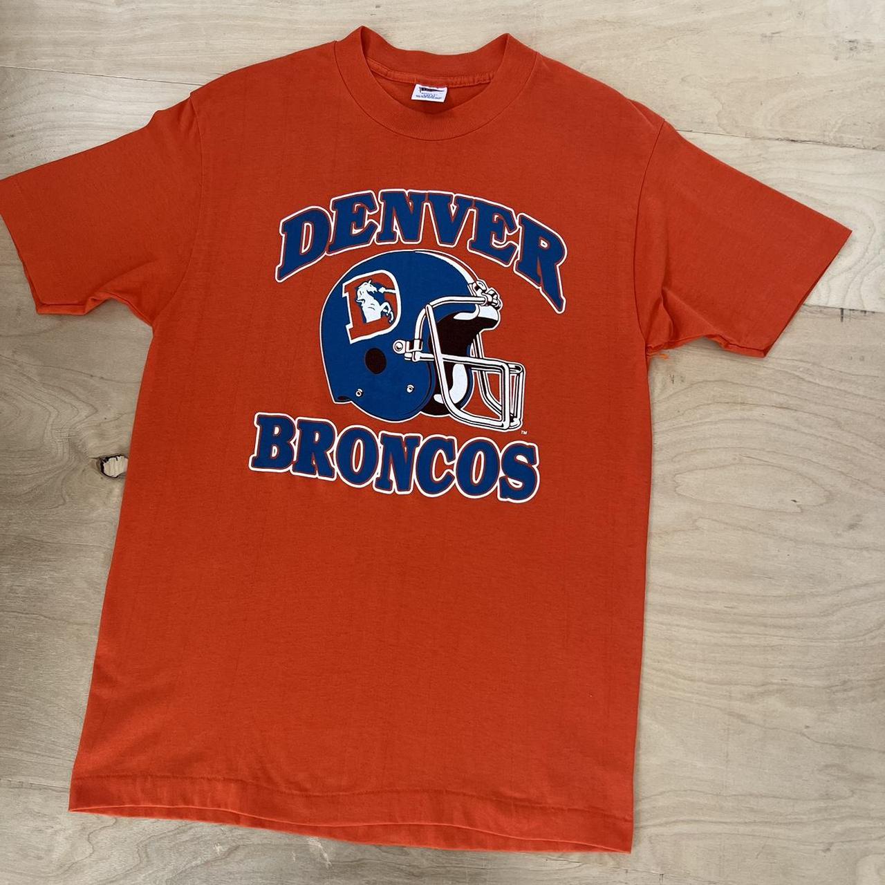 Vintage DENVER BRONCOS Orange T Shirt Large 