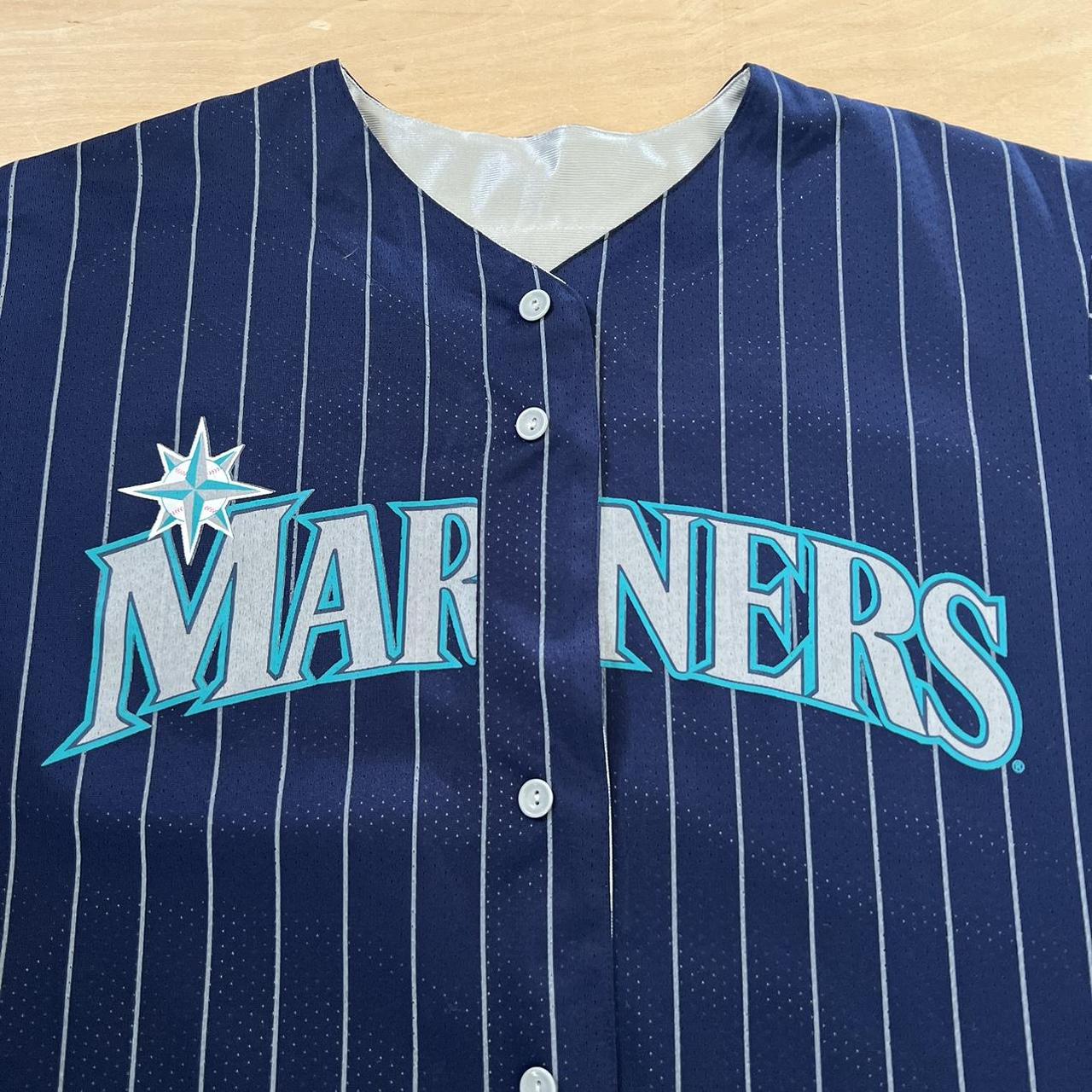 Vintage Seattle Mariners Jersey XL Navy Multicolor - Depop