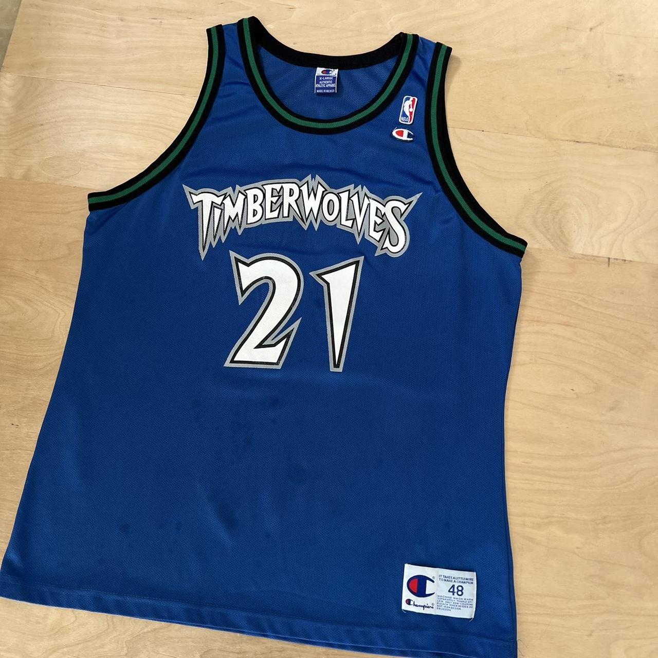 Kevin Garnett Minnesota Timberwolves Basketball champion jersey Sz