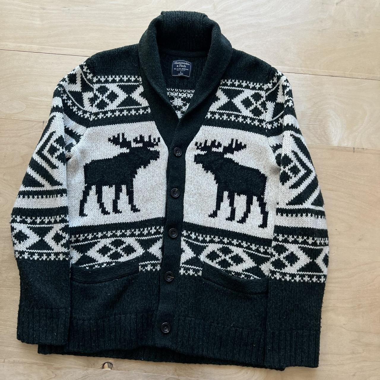 Abercrombie Fitch Moose Cardigan Small Multicolor