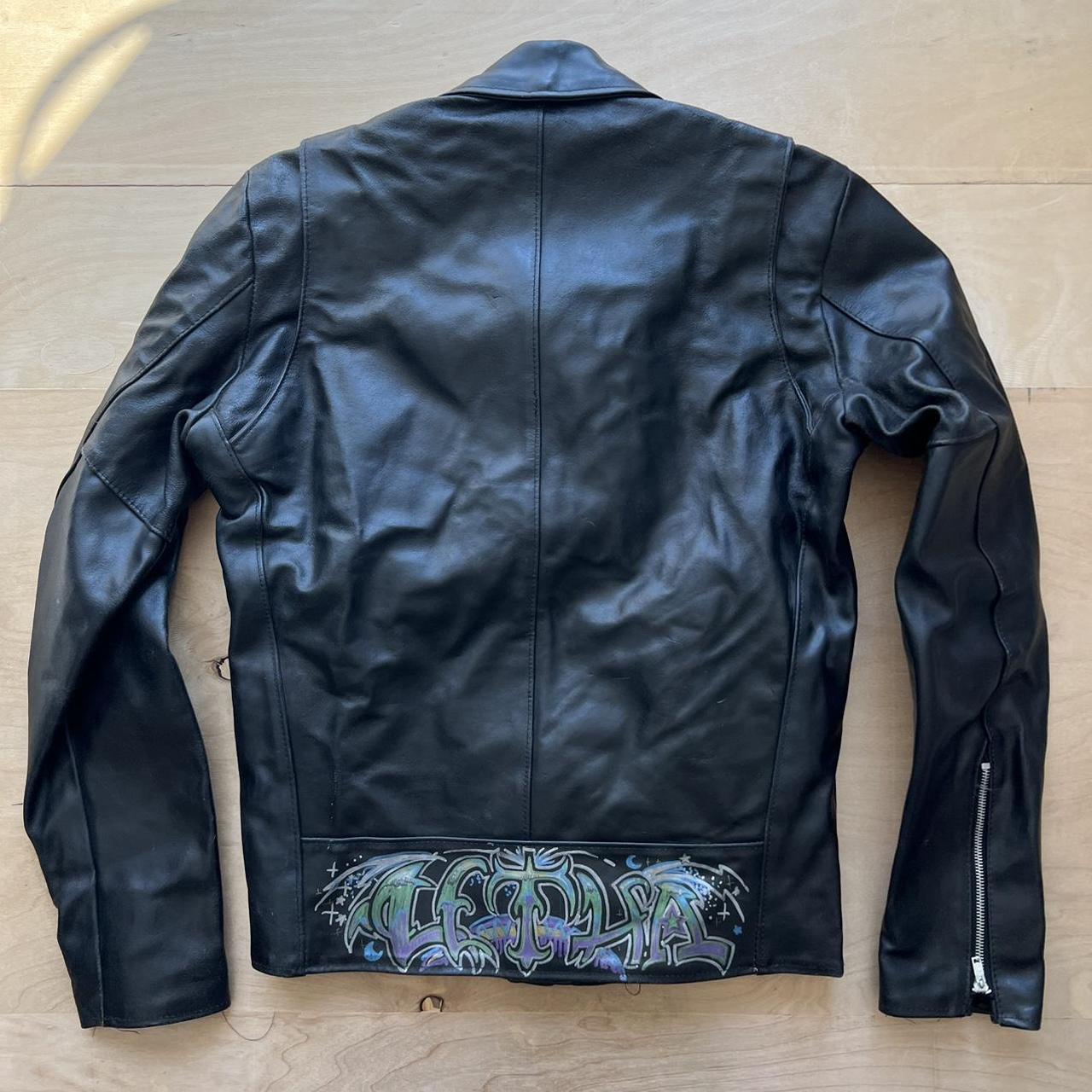 Vintage Sears Leather Shop Motorcycle Jacket 40 Tall | Depop