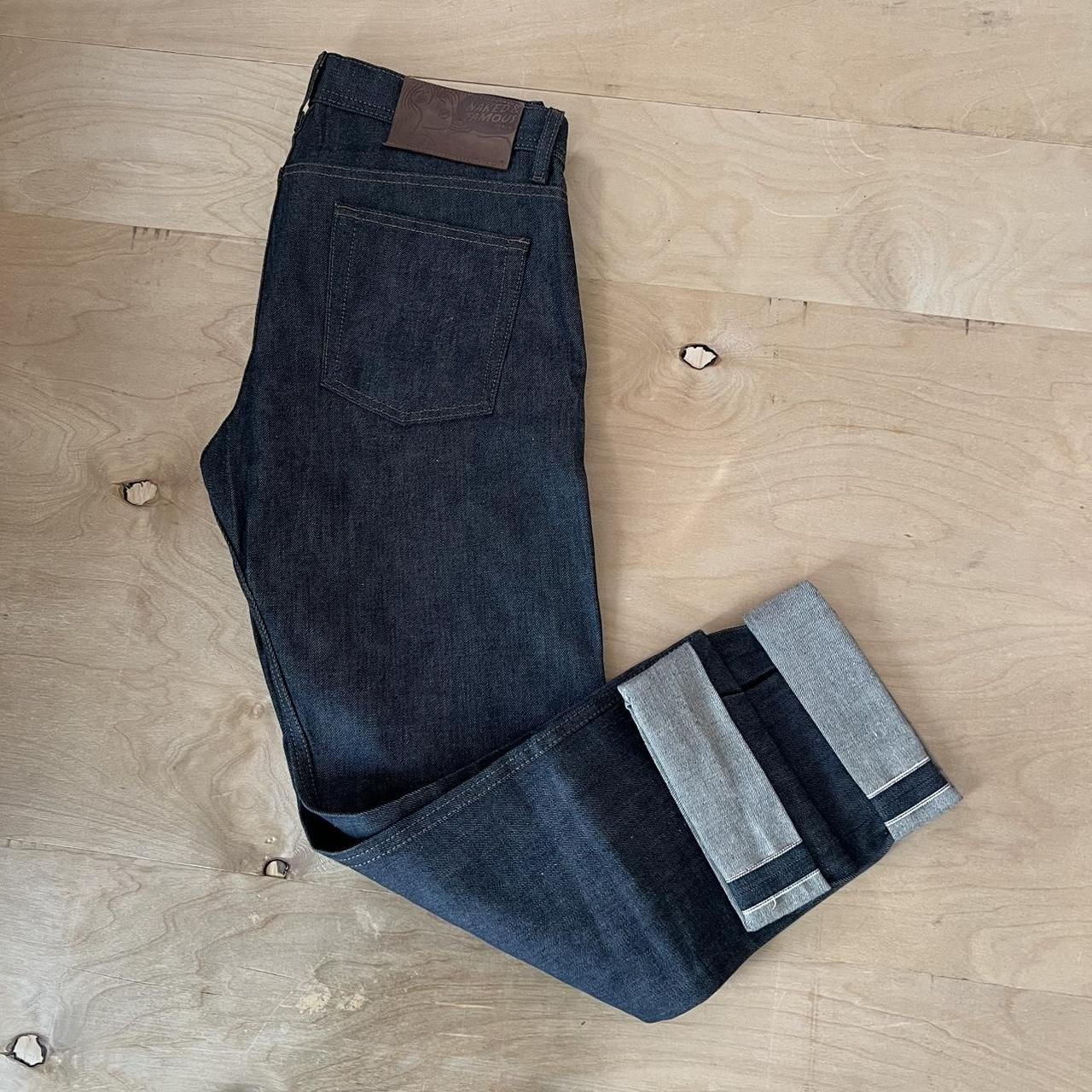 Naked Famous Selvedge Jeans X Blue Dark Wash Depop