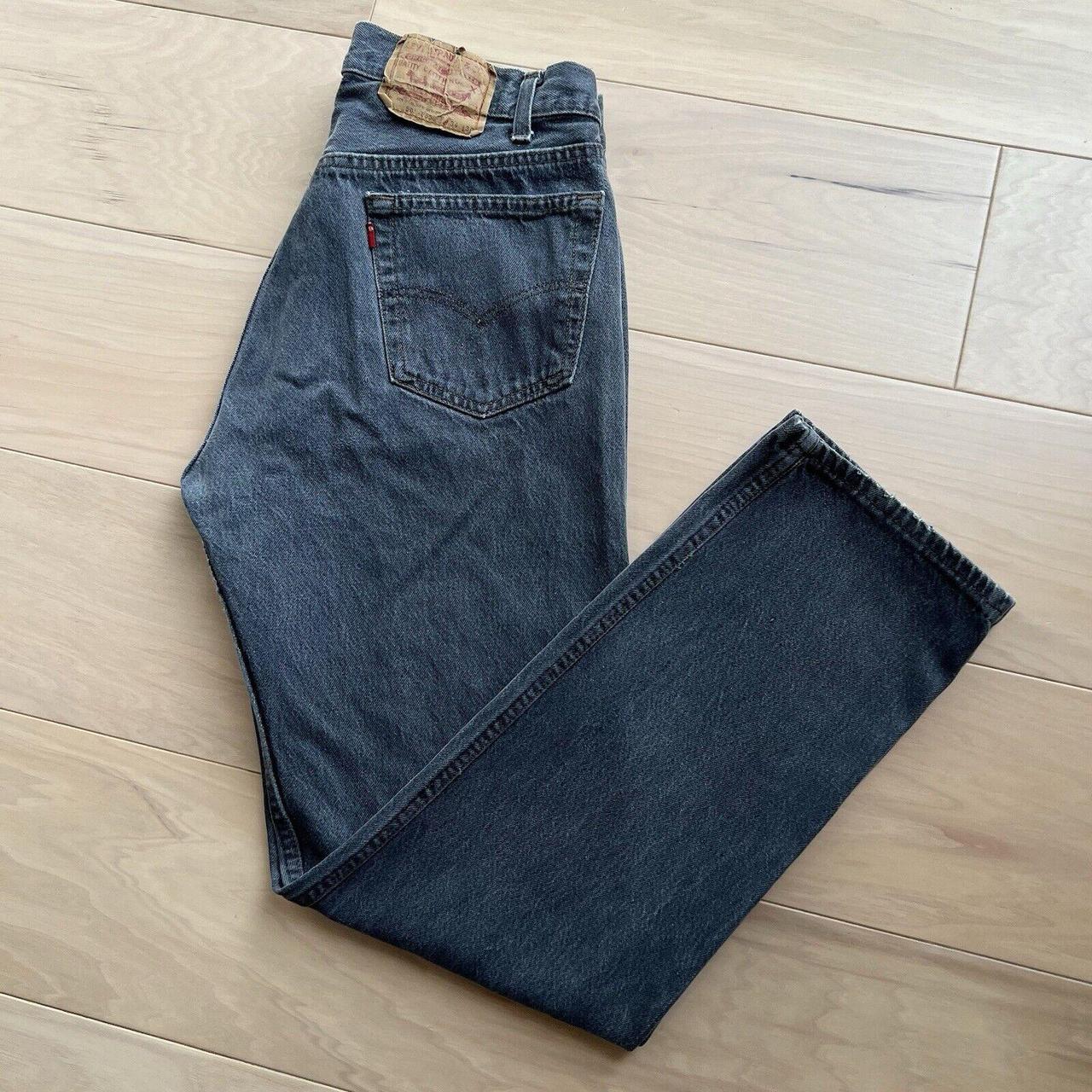 Vintage Levis 501 Jeans 33 Black 80s Made In USA... - Depop