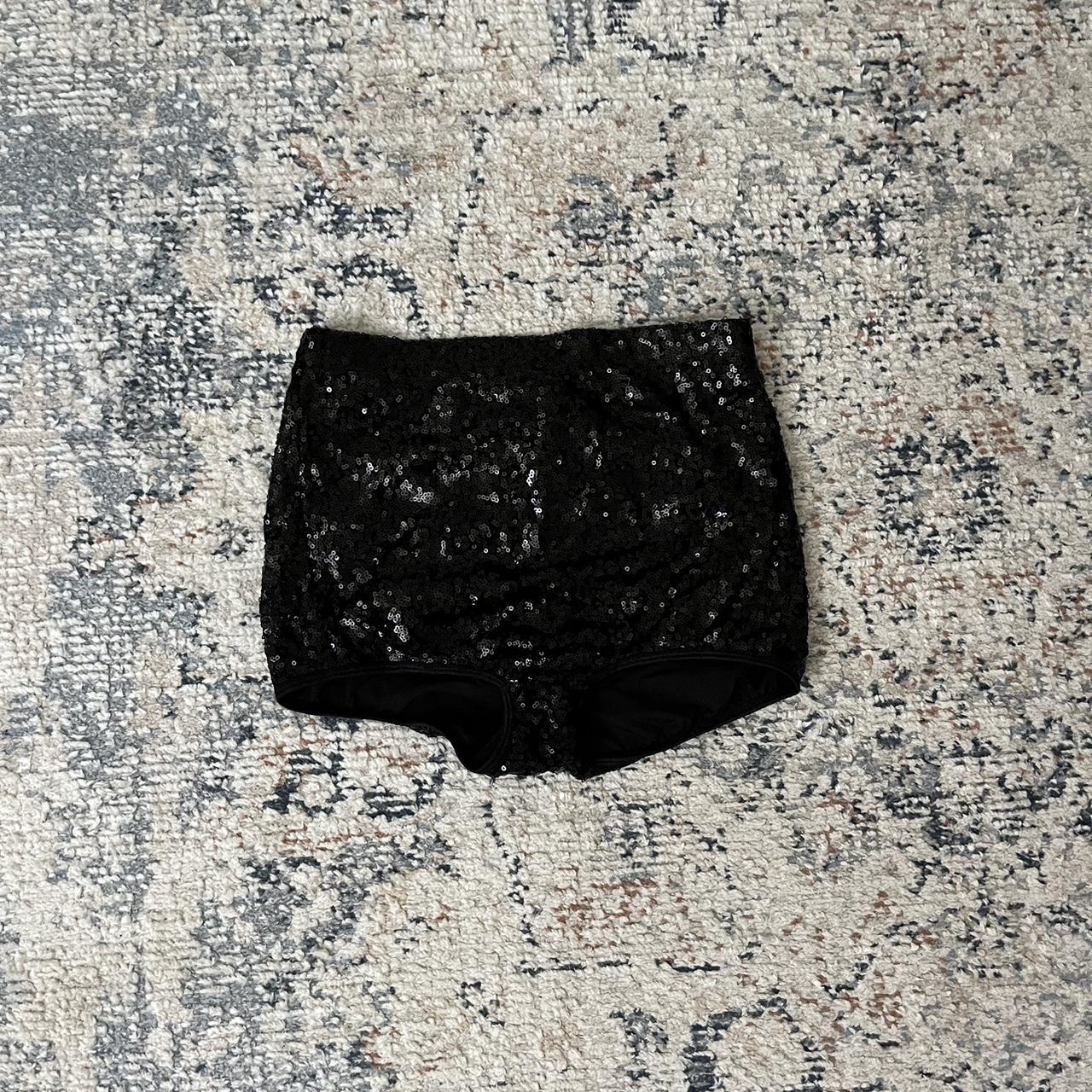 Repop Black Sequin Booty Shorts I Believe Depop 2202