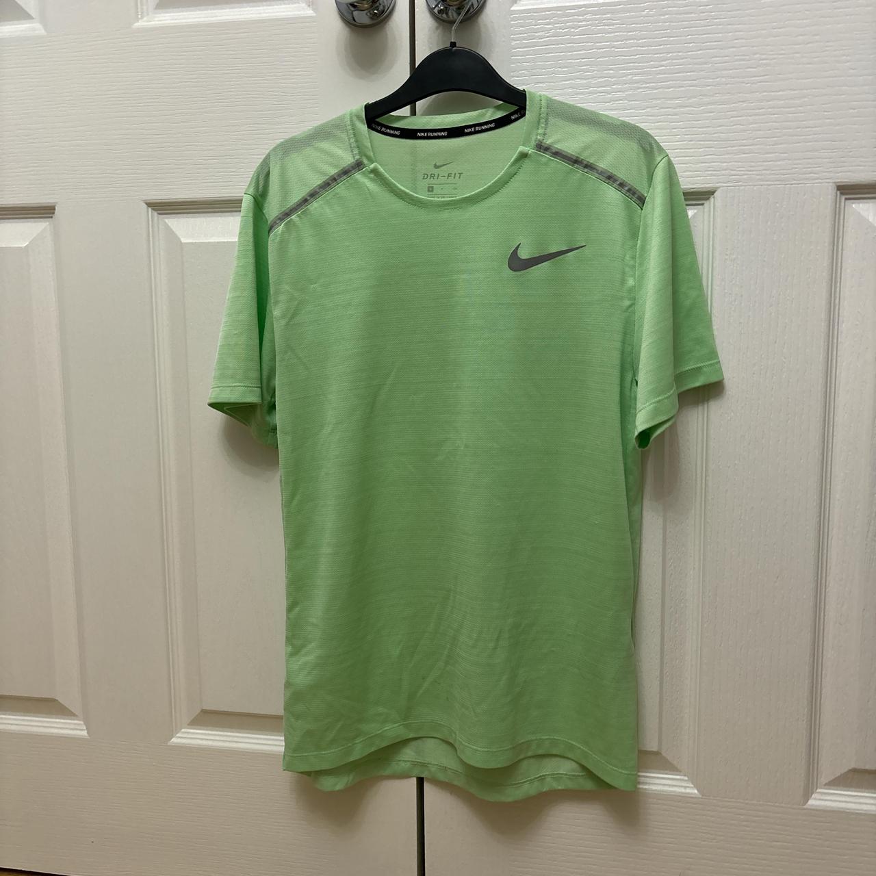 Nike Men's Neon Green T Shirt Nike Nike Miler T-Shirt Neon