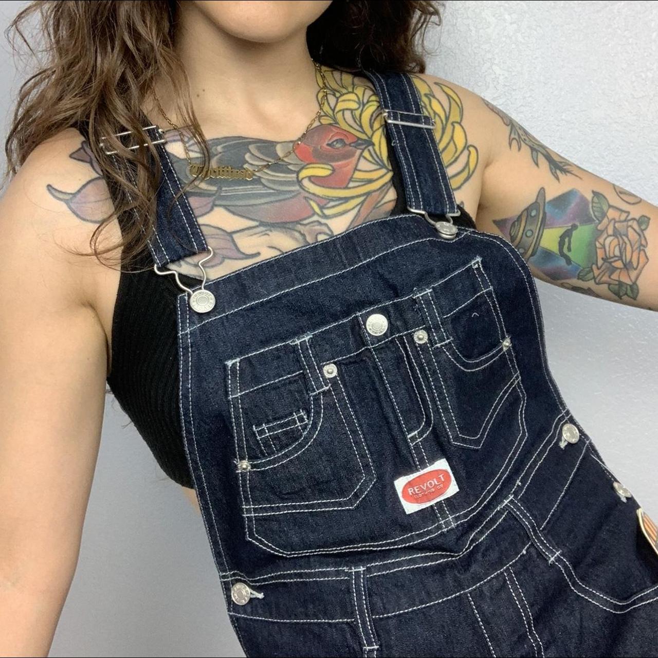 Incredible vintage deadstock denim overalls /overall... - Depop