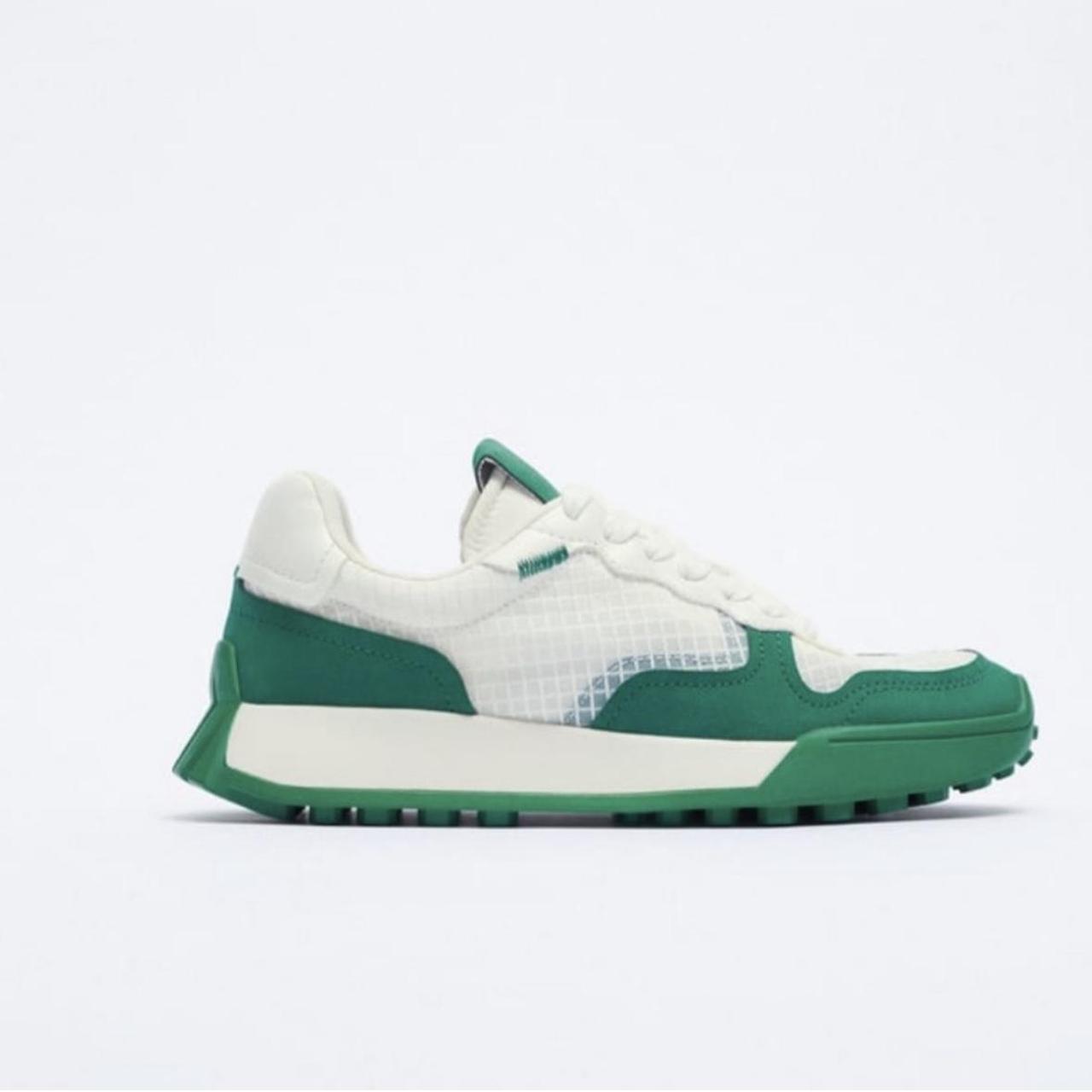 neon green shoes zara