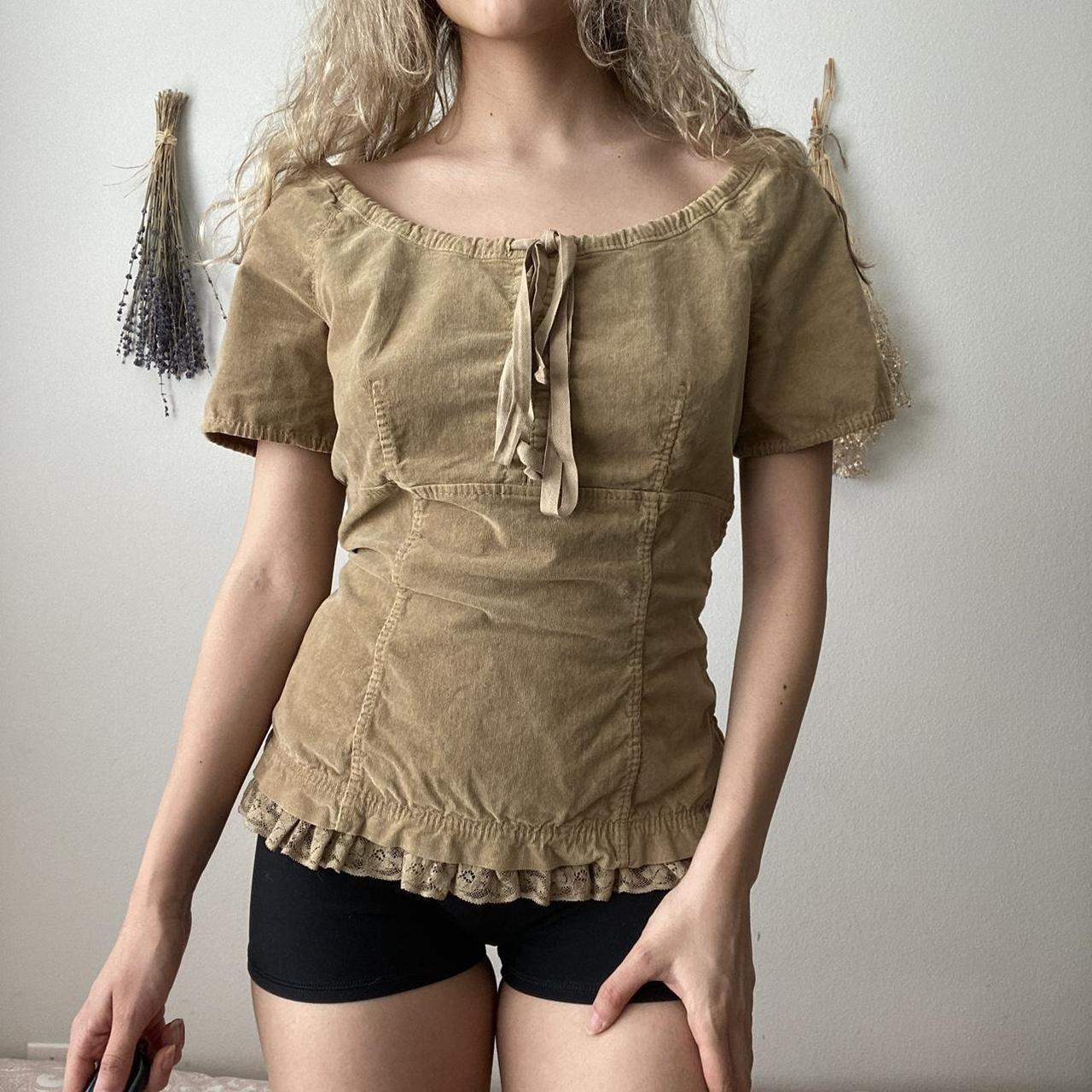 Miu Miu Women's Blouse - Brown/Tan - M – miu miu … - image 5