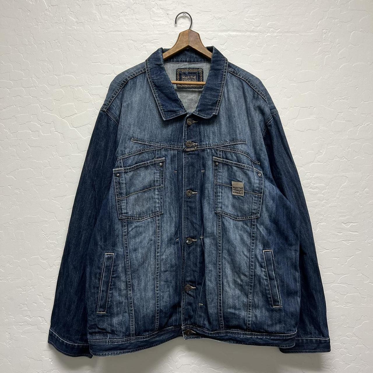 Marithé + François Girbaud Men's Blue Jacket | Depop