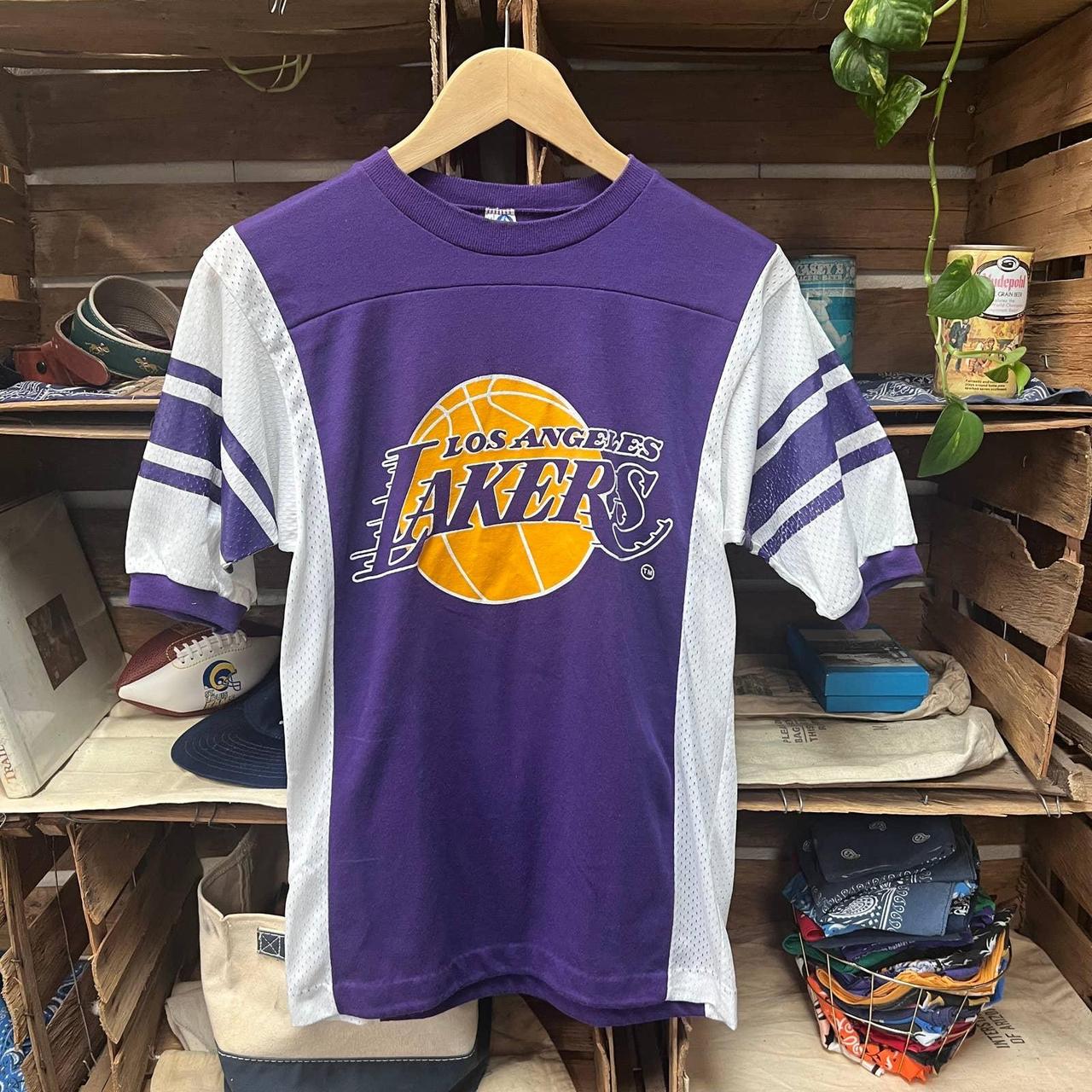 Vintage 80s 90s Los Angeles LA Lakers Jersey Medium - Depop