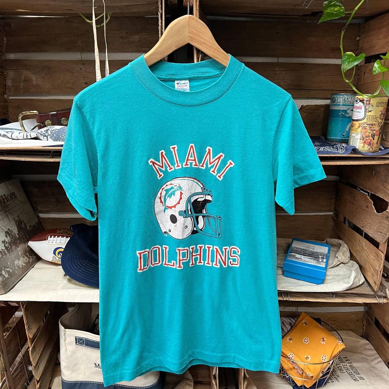 Vintage - Men - Champion Miami Dolphins Crewneck - Teal