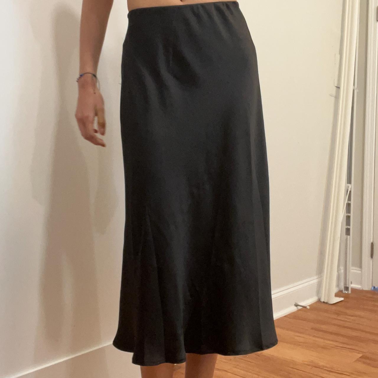 Oak + Fort Women's Black Skirt Depop