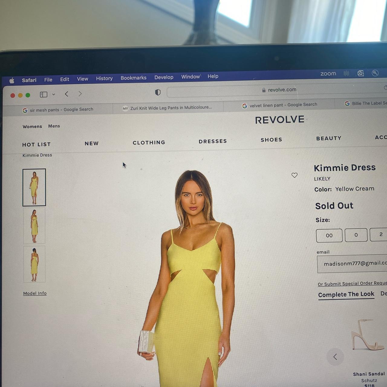 Likely shop yellow dress