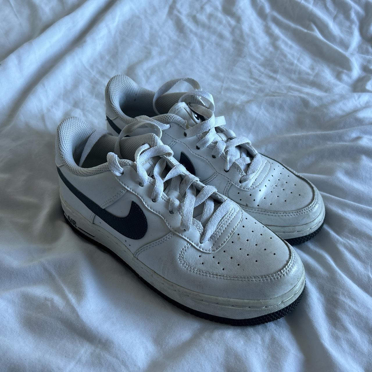 Kids air force ones is great condition size 3.5 - Depop