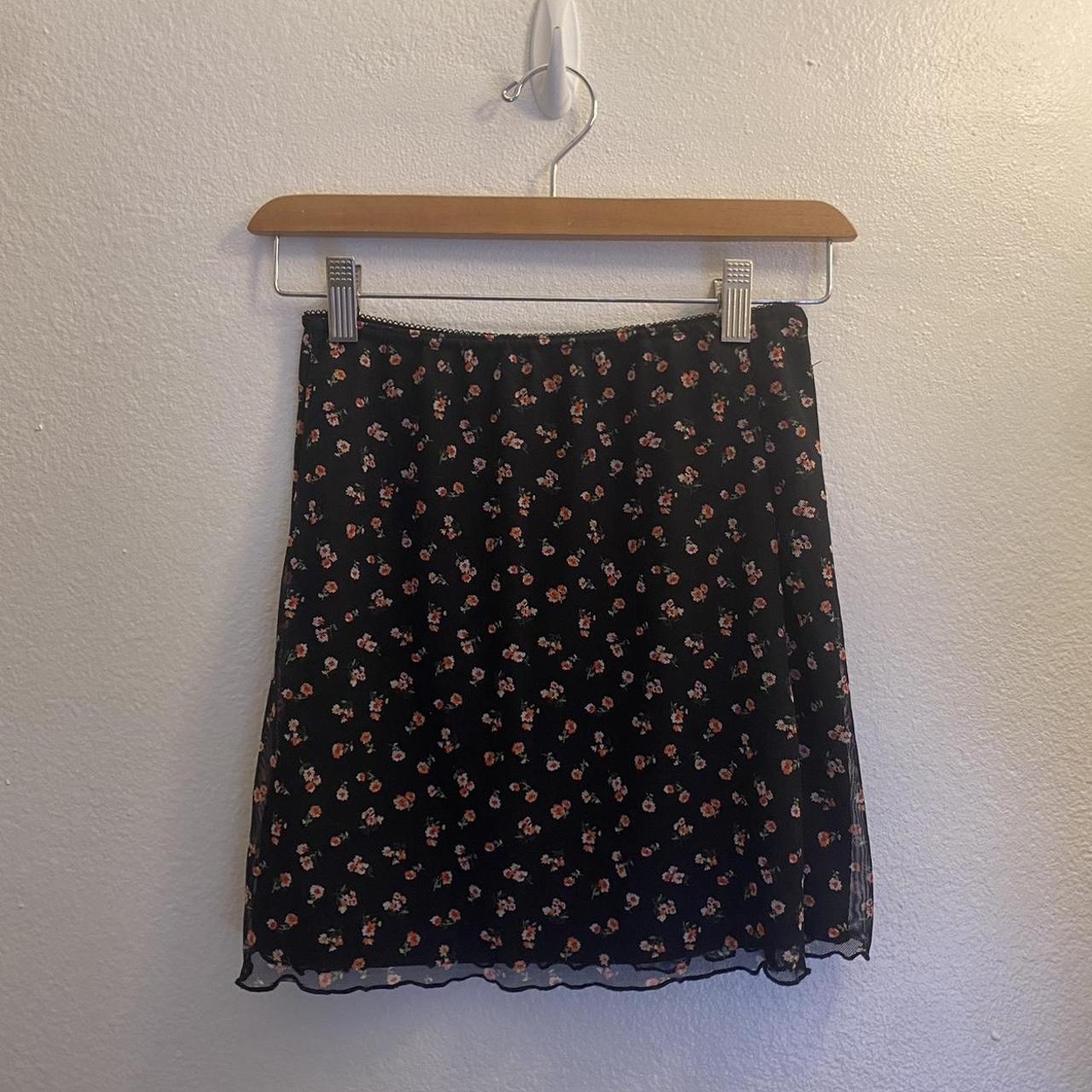 urban outfitters lettuce edge rose mini skirt 🤍 best... - Depop