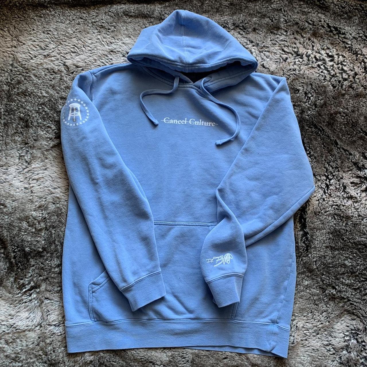 Barstool Sports Men's Blue Hoodie Depop