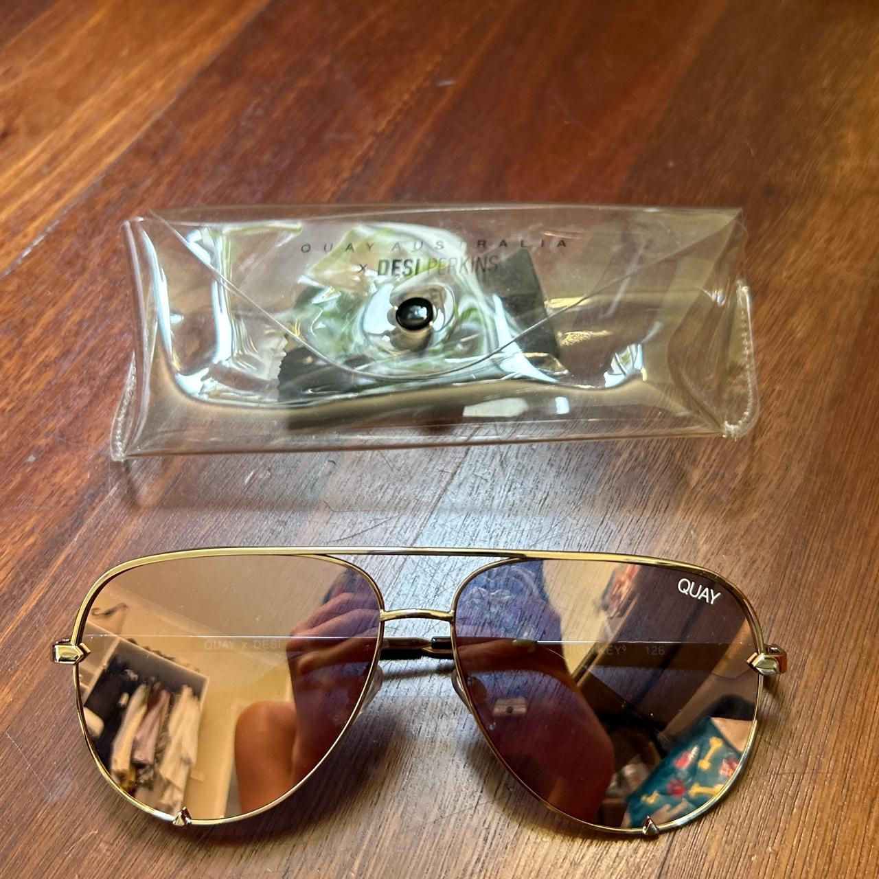 Buy the Quay X Desi Perkins High Key Black Sunglasses | GoodwillFinds