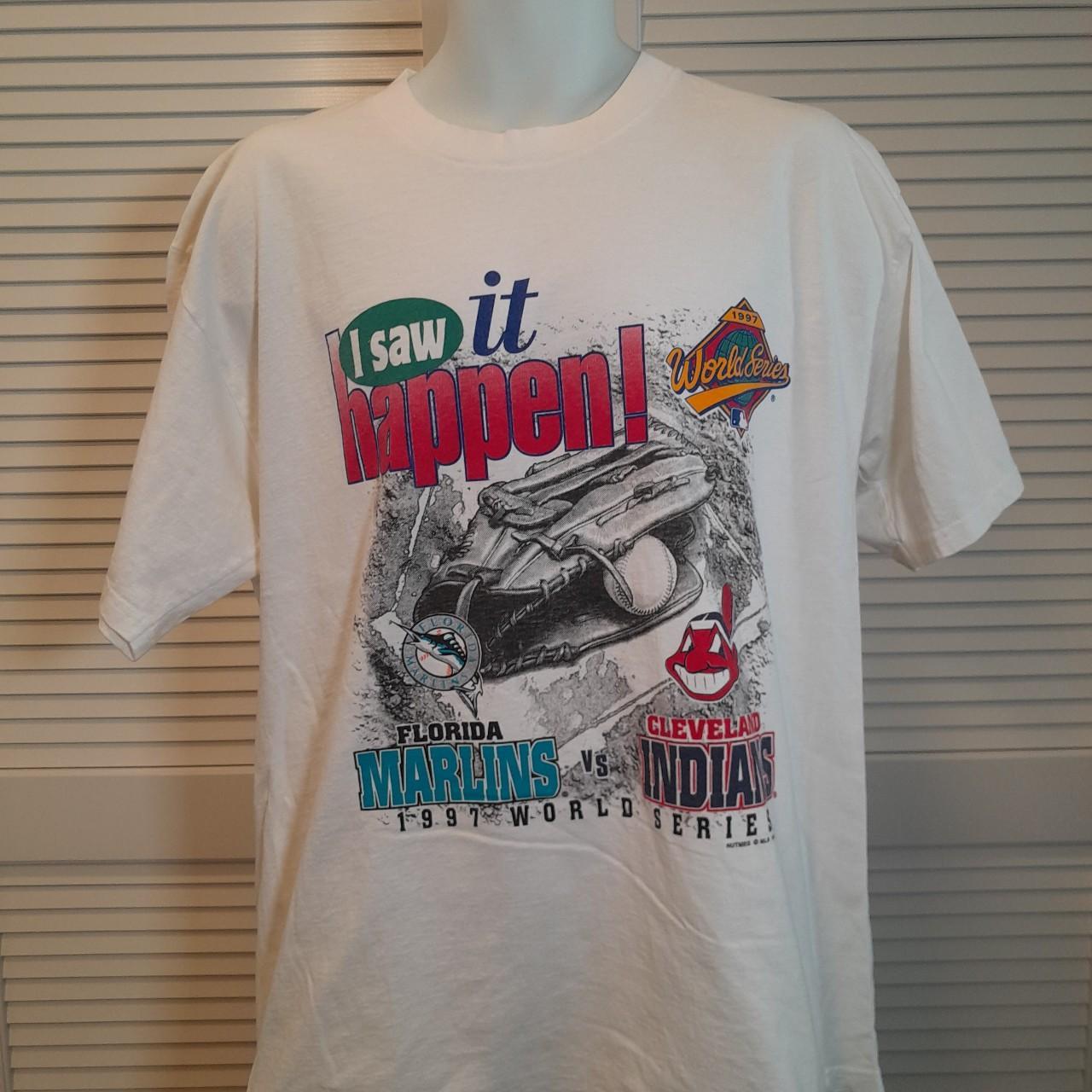 Vintage 1997 World Series Florida Marlins vs. Cleveland Indians T-Shir