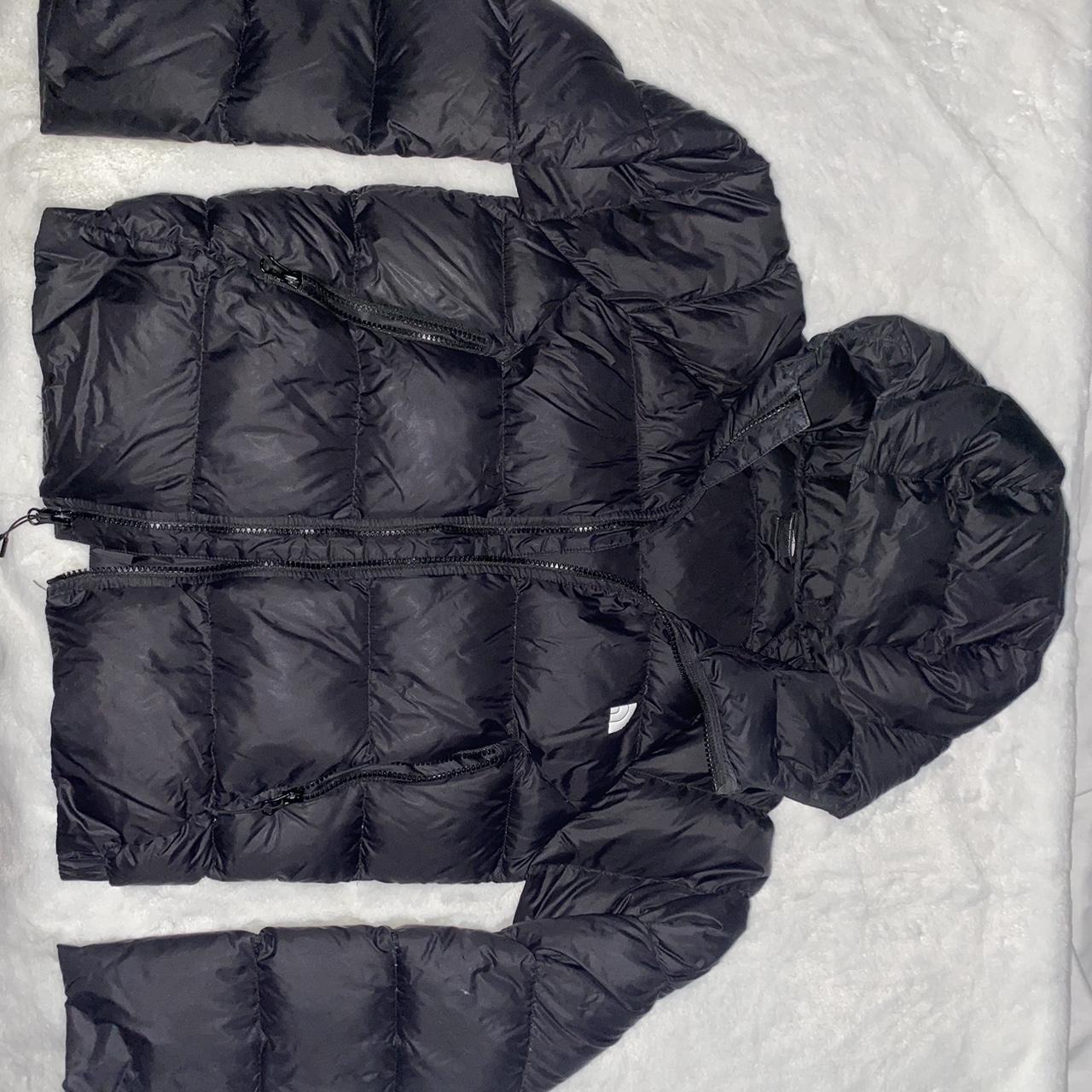The North Face hooded puffer - the logo has mostly... - Depop