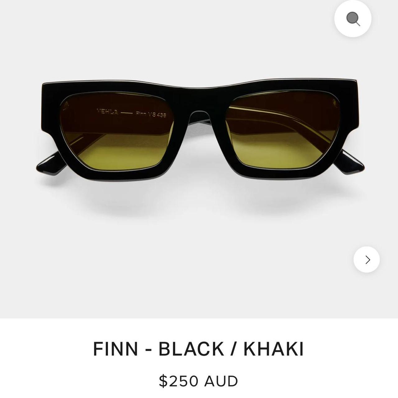 VEHLA- FINN in black. Made from black acetate paired... - Depop