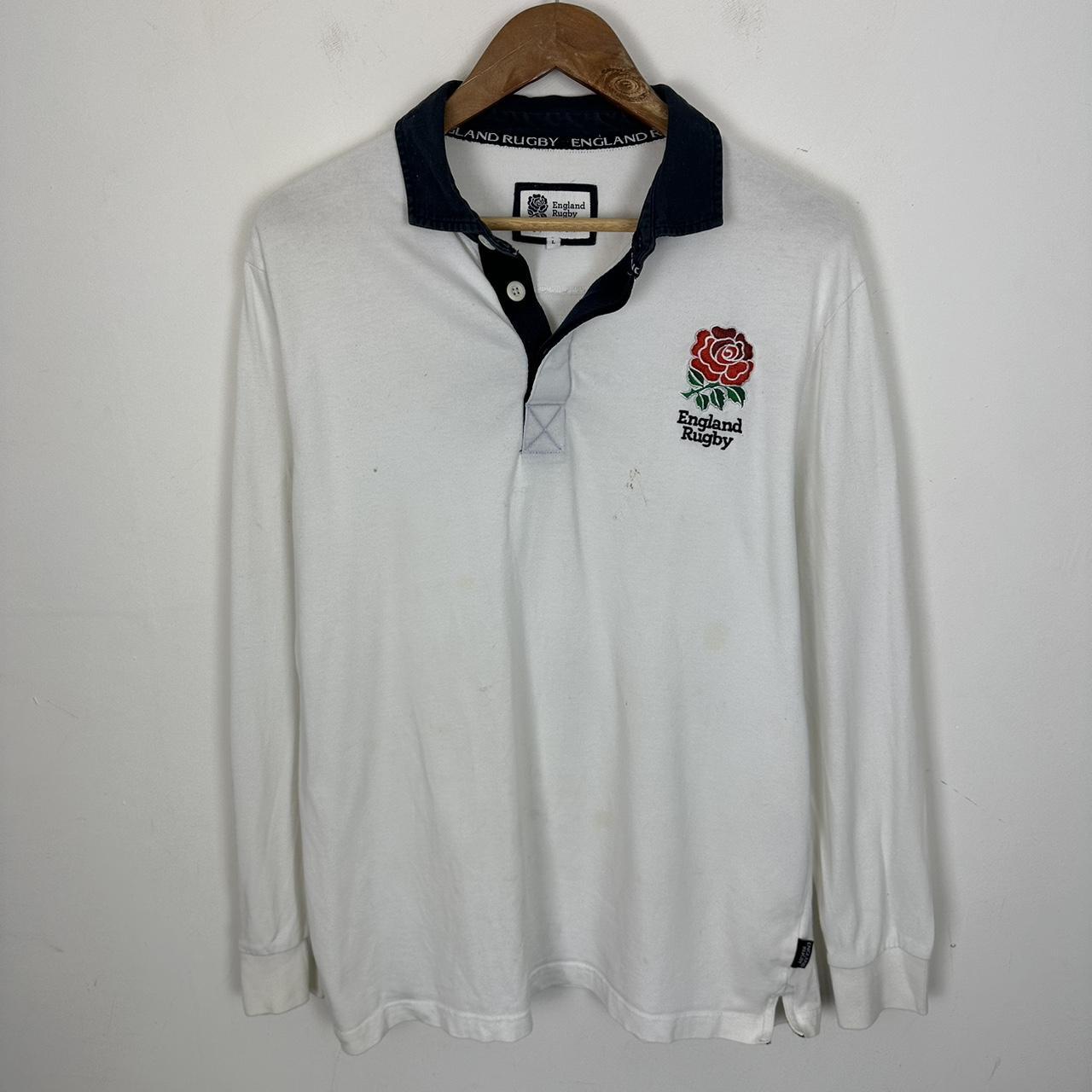 England Rugby Union Long Sleeve Home Shirt Size:... - Depop