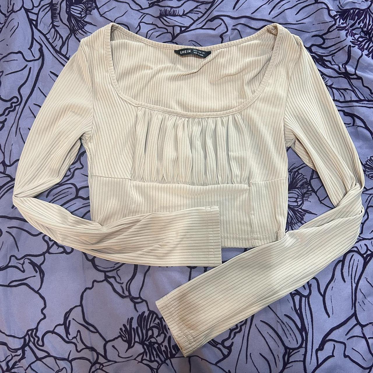 Shein Women S Tan Crop Top Depop