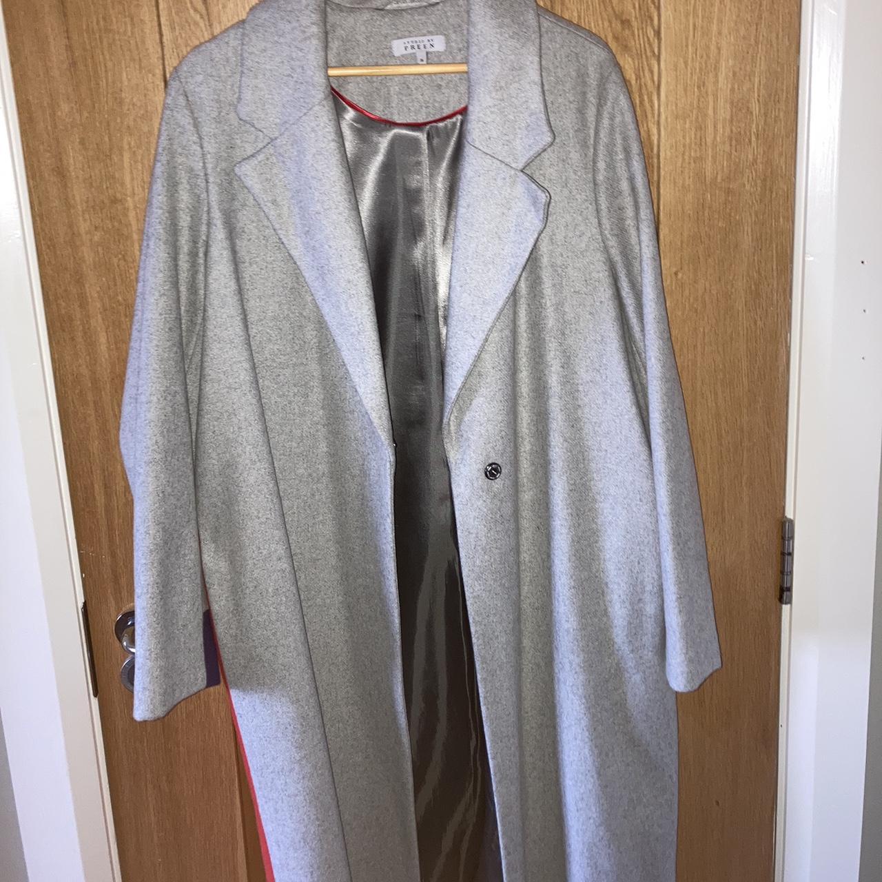 DEBENHAMS STUDIO BY PREEN LONG COAT SIZE 16 Depop