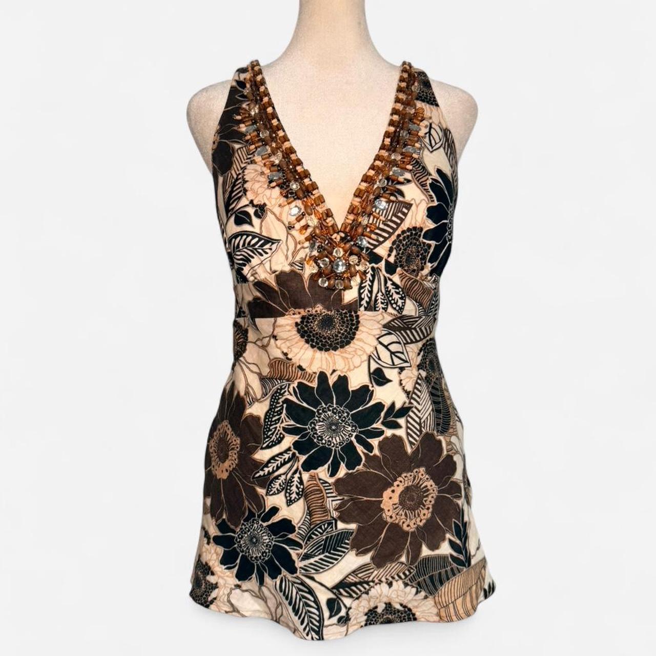 Cache Women's Blouse - Brown/Multi - 6 – Caché Tr… - image 1