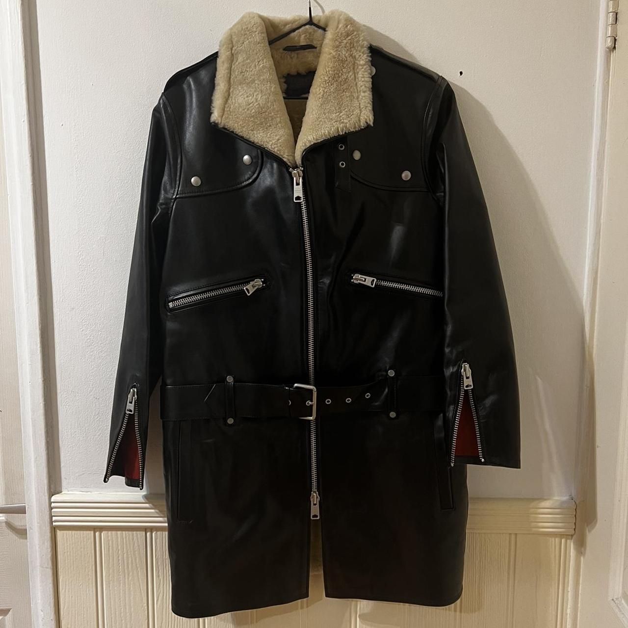 Allsaints Collins Long leather jacket