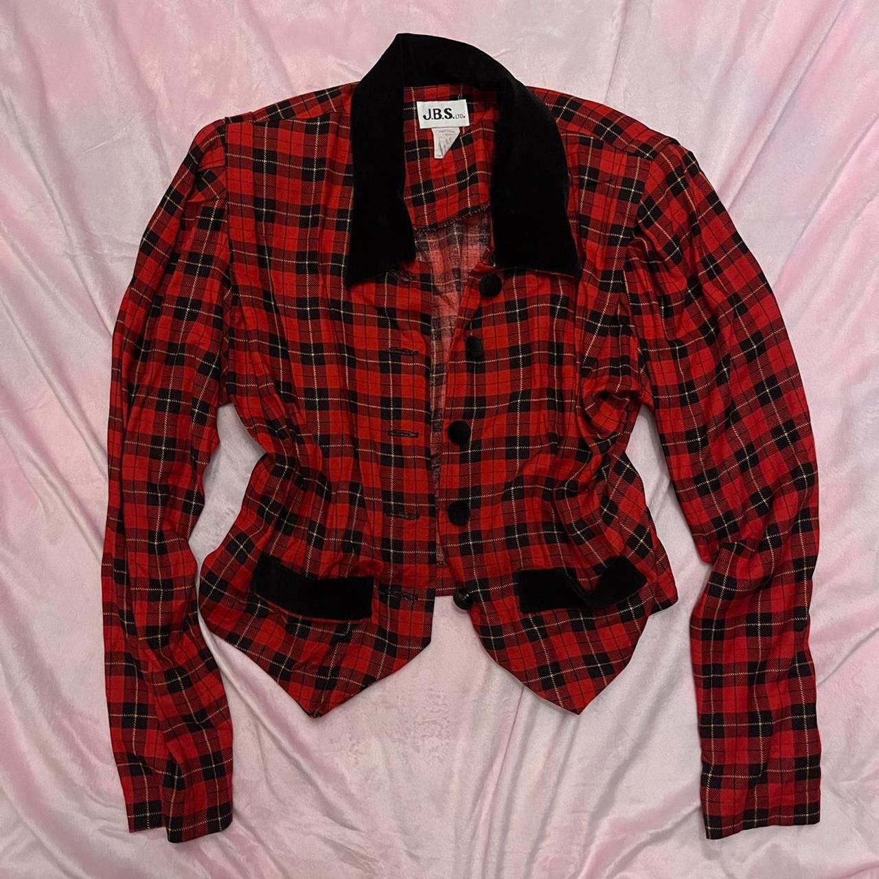 Heathers Veronica Sawyer plaid jacket with shoulder... - Depop