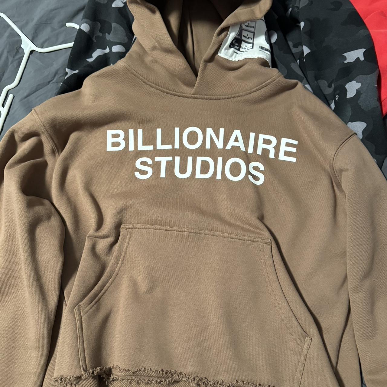 Billionaire Studios Hoodie Brown Mens Small fits... Depop