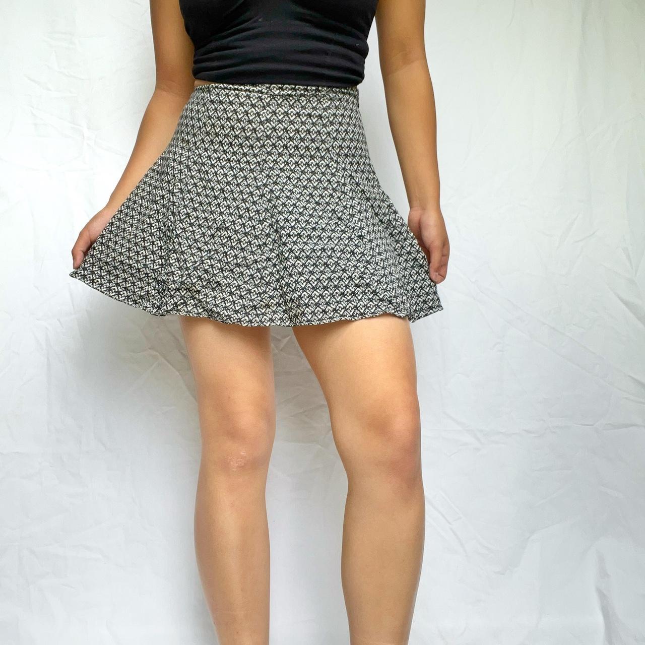 White Nordstrom Knit Skirt Sady And Lu Patterned Mini Skirt Size