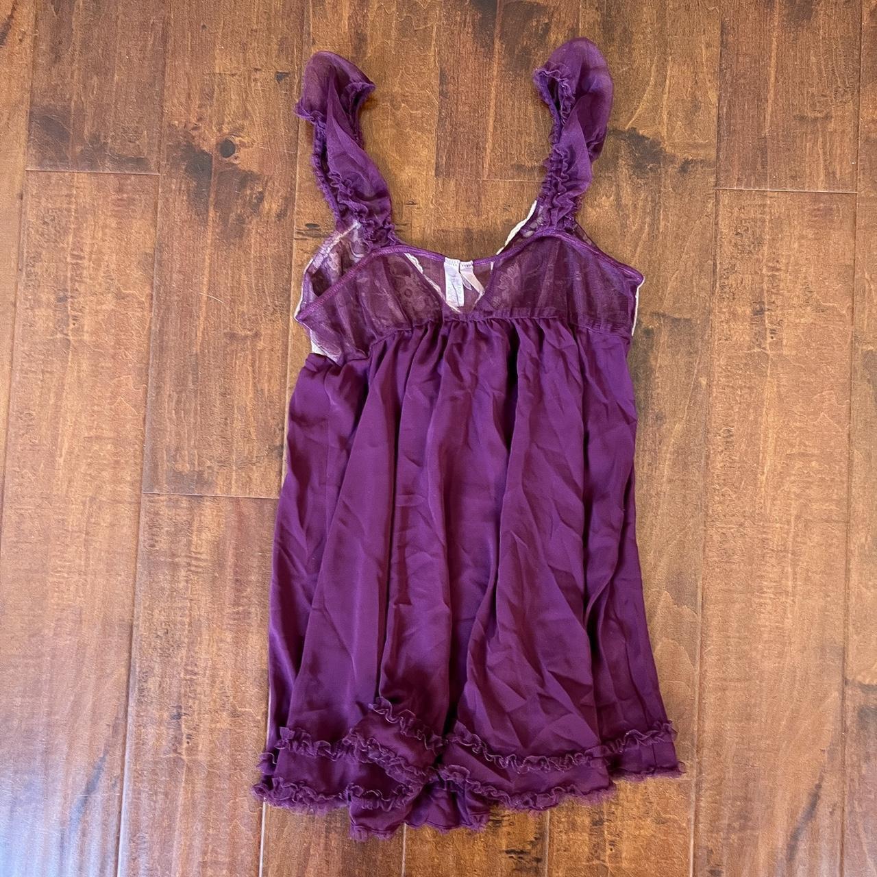 Ambrielle Women's Purple and Gold Dress | Depop