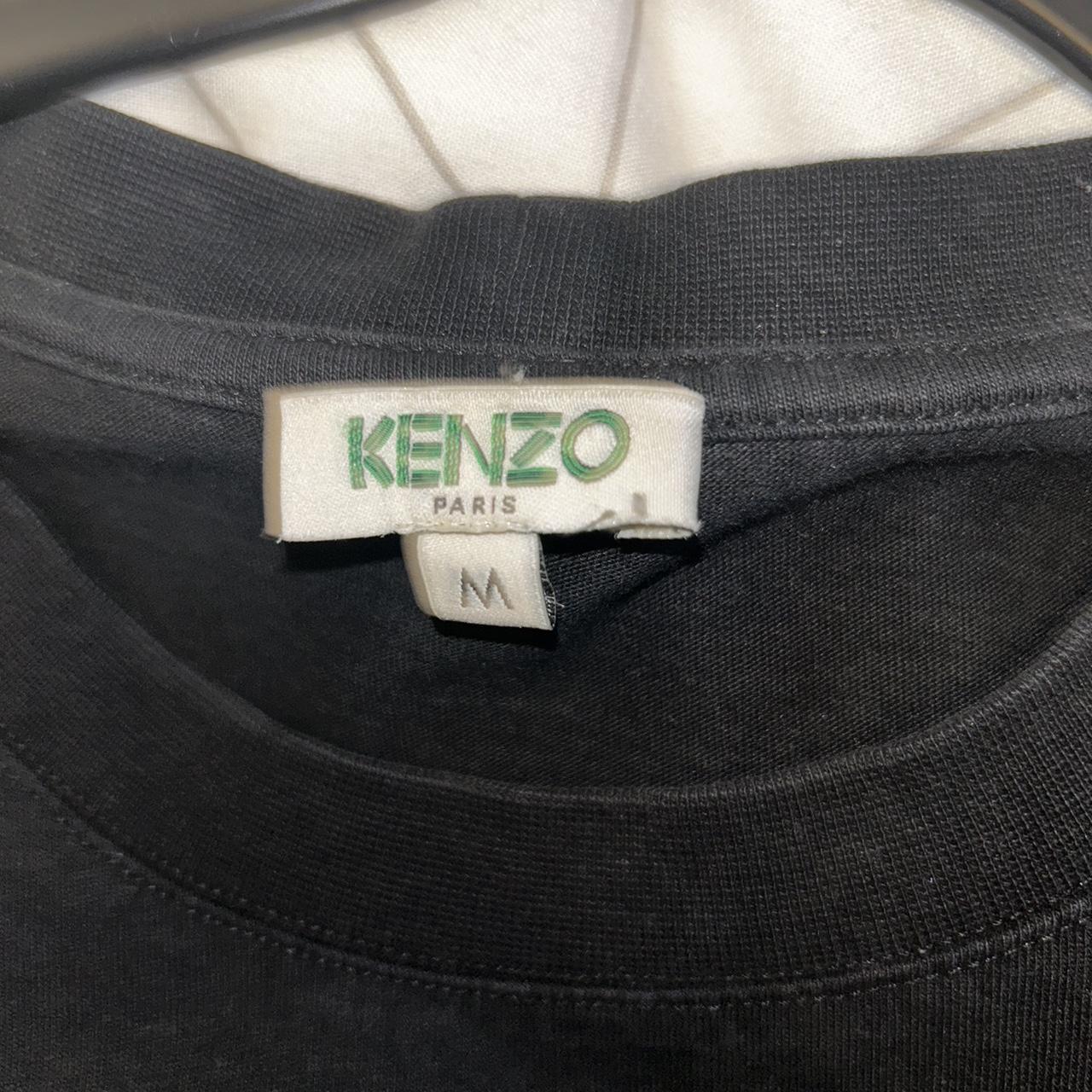 Kenzo classic tiger T-shirt. Black with colourful... - Depop