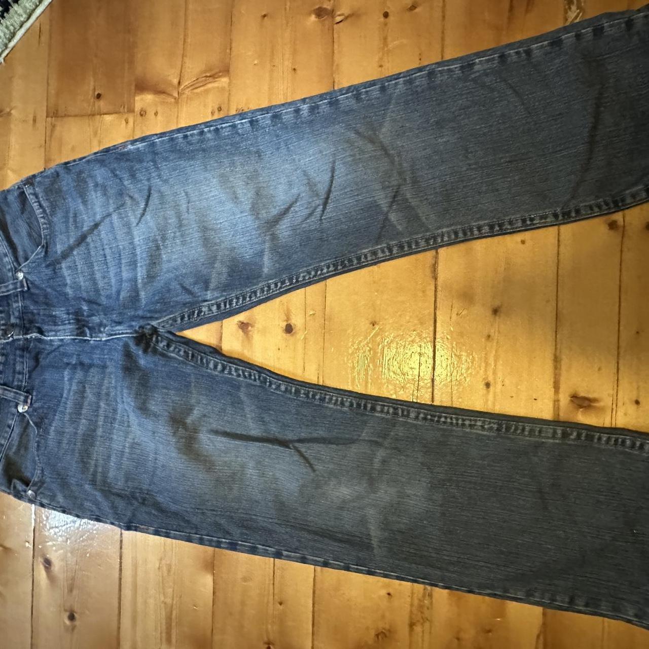 vintage baggy ed hardy jeans!!!! size waist 38 super... - Depop