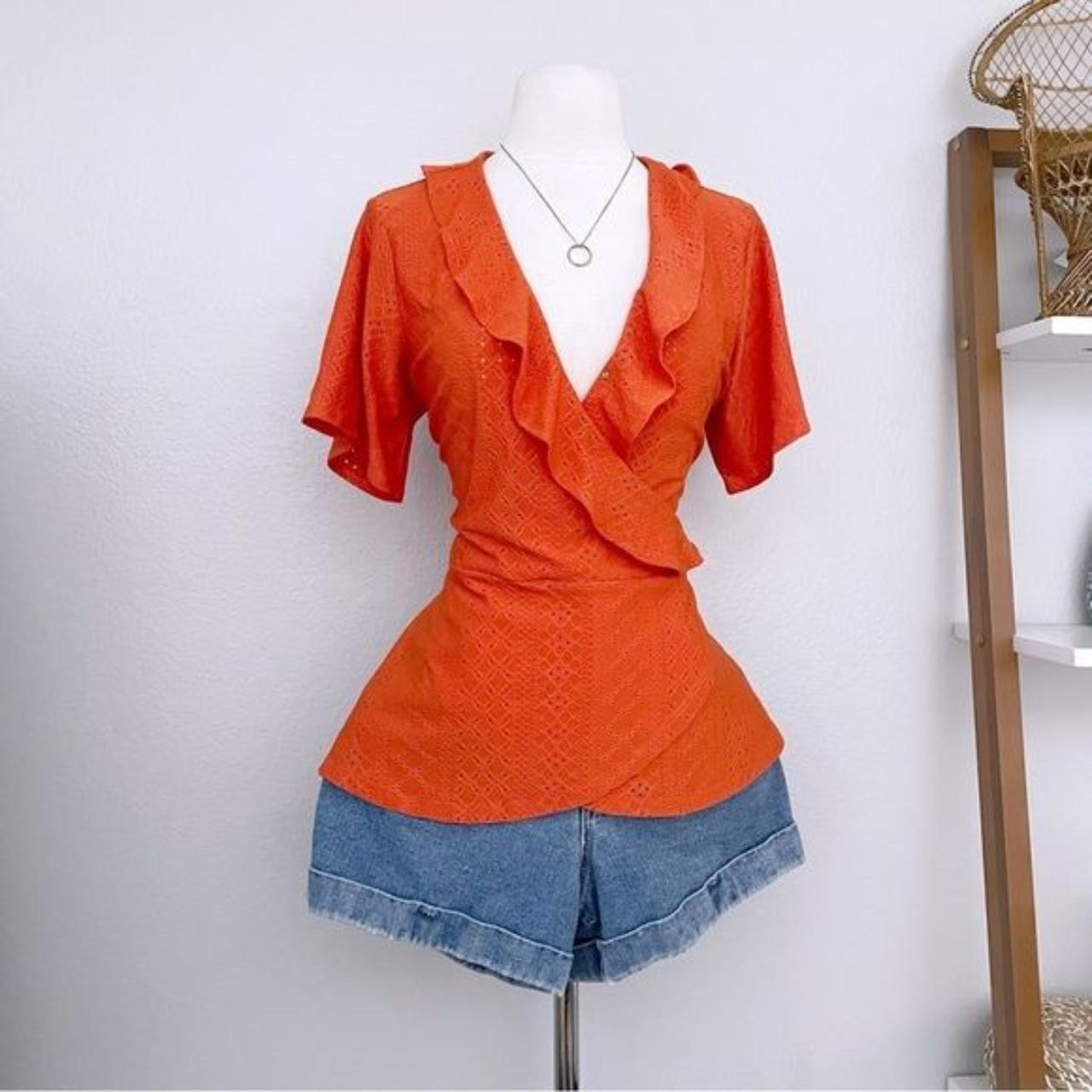 michael kors orange blouse