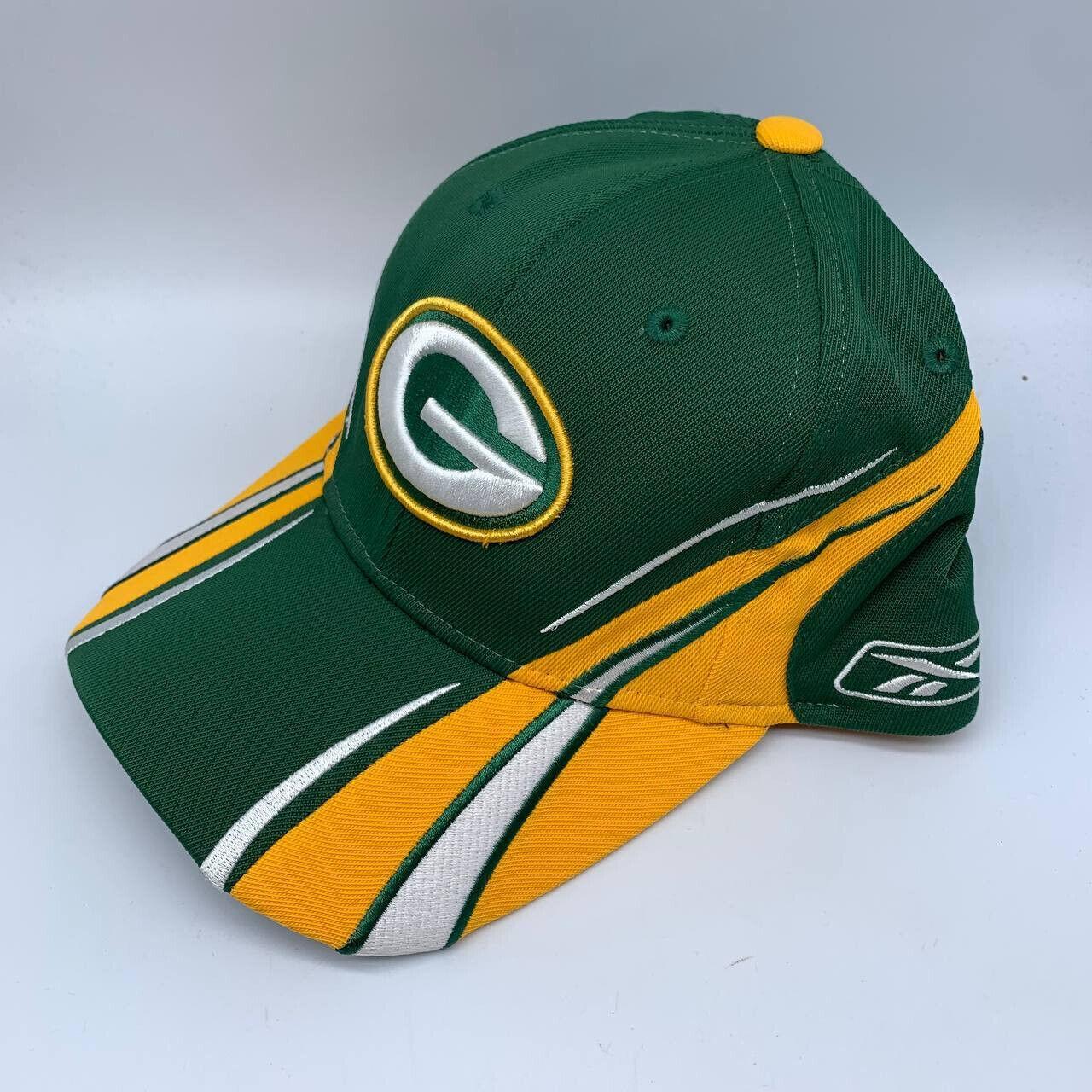 Vintage Green Bay Packers M/L NFL Reebok Hat Stretch... - Depop