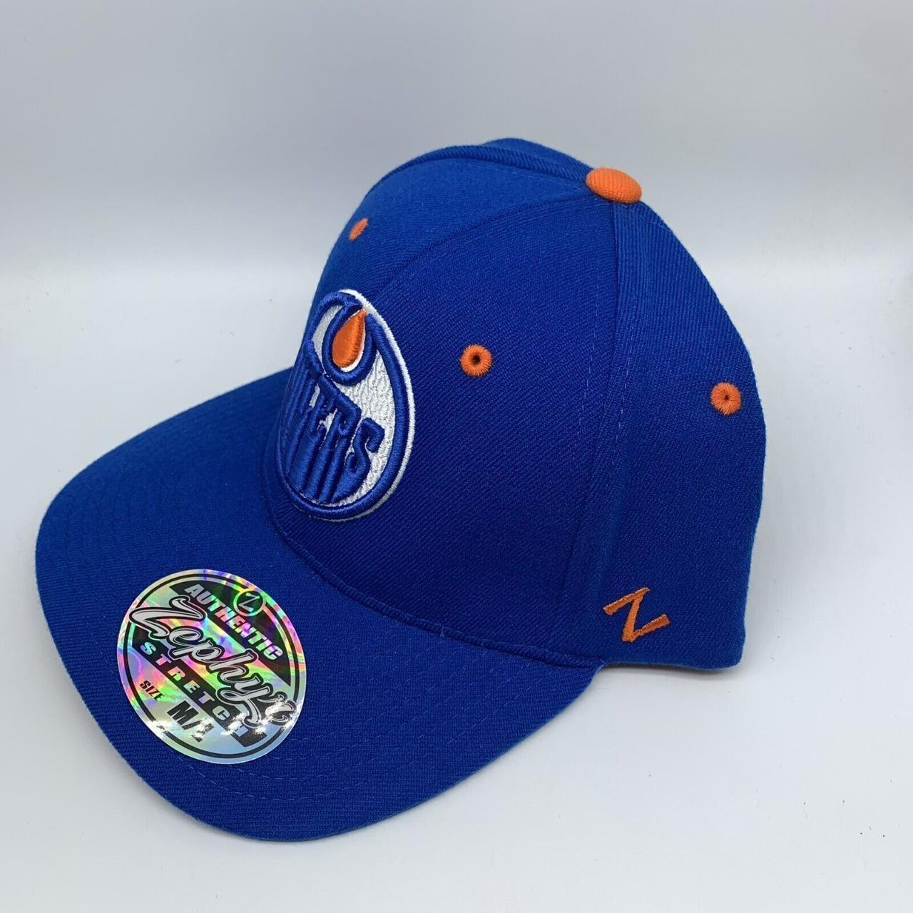 Edmonton Oilers M/L NHL Zephyr Hat Stretch Fitted... Depop