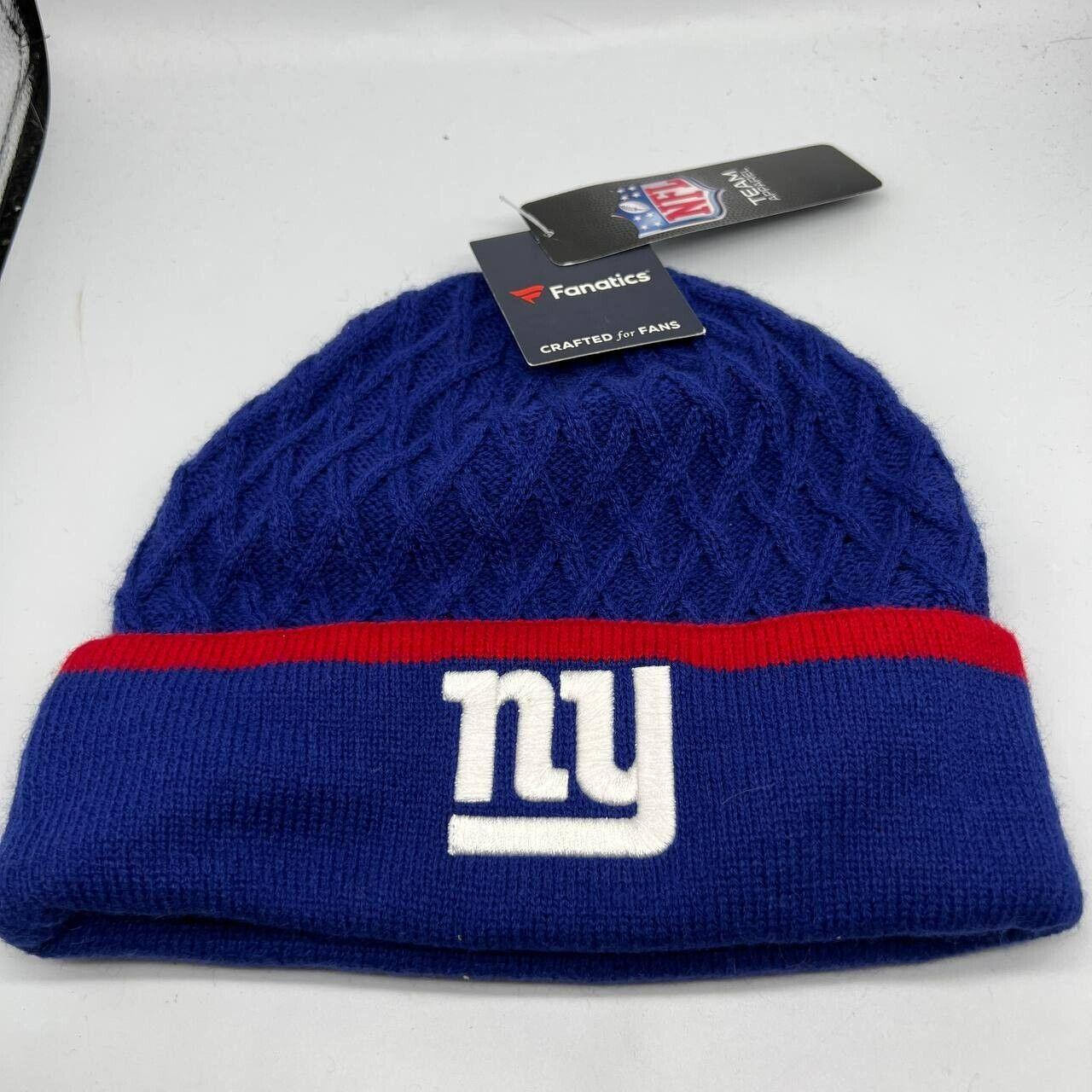 NewYork Giants NFL Fanatics Hat Beanie Cap Blue... Depop