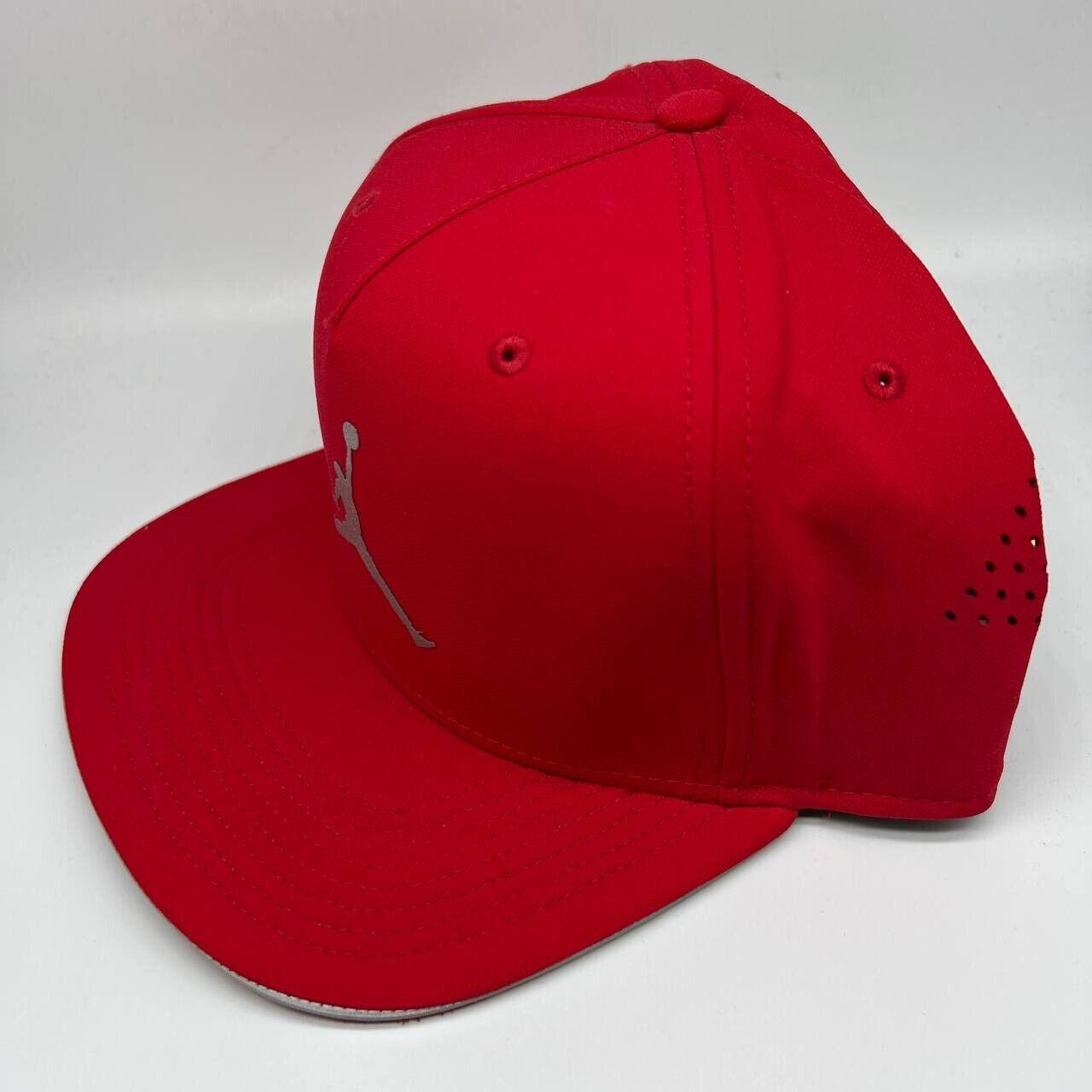 Air Jordan Red Reflective Dri-Fit Jumpman Hat... - Depop