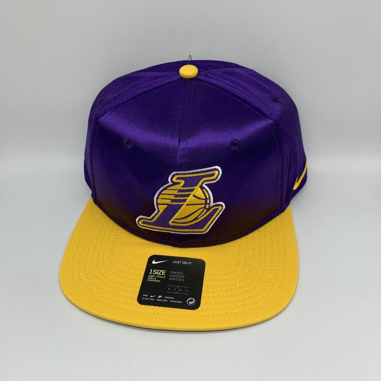 Los Angeles Lakers Satin Nike Hat Snapback Cap Kobe... - Depop