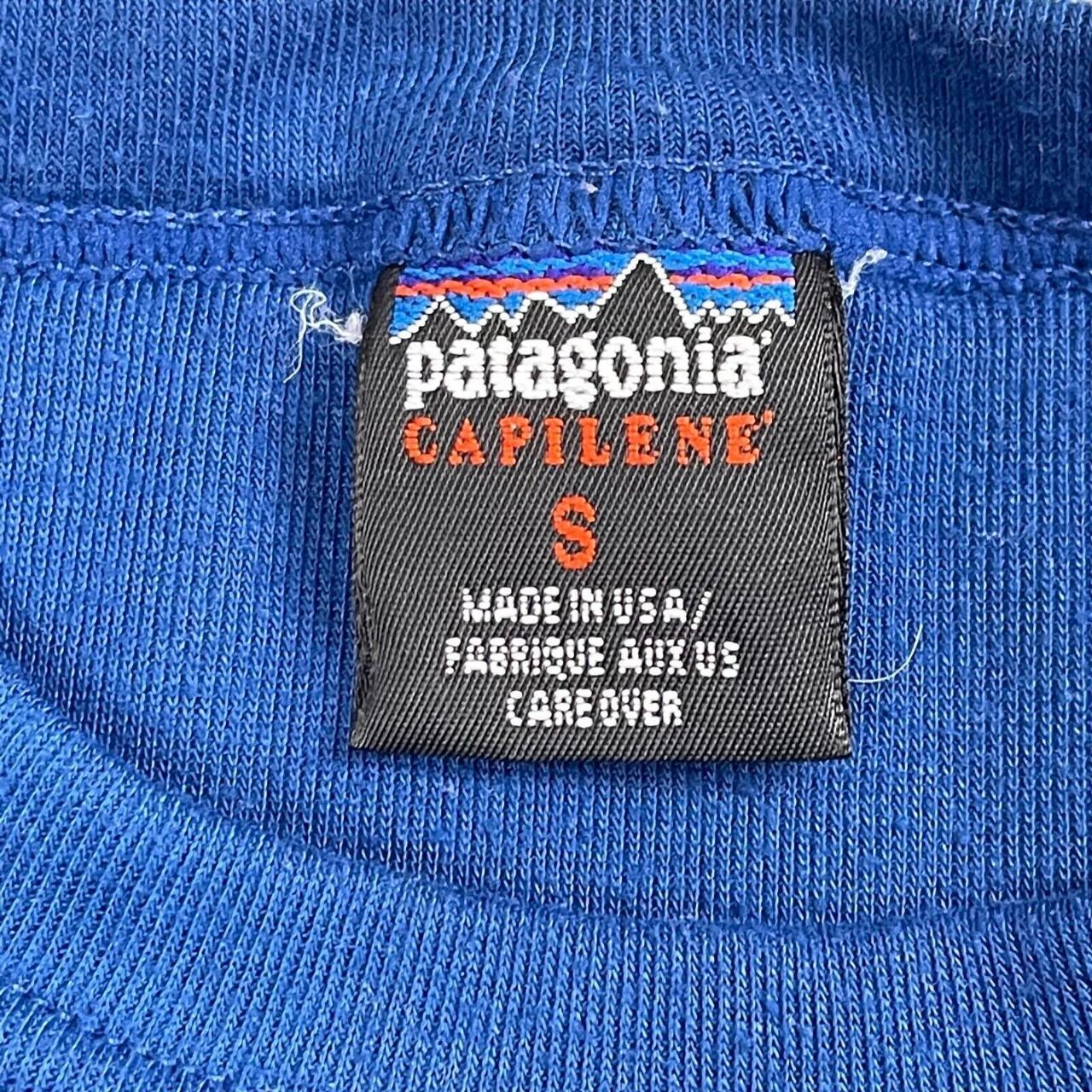 Vintage PATAGONIA Capilene Navy Blue Baselayer Shirt... - Depop