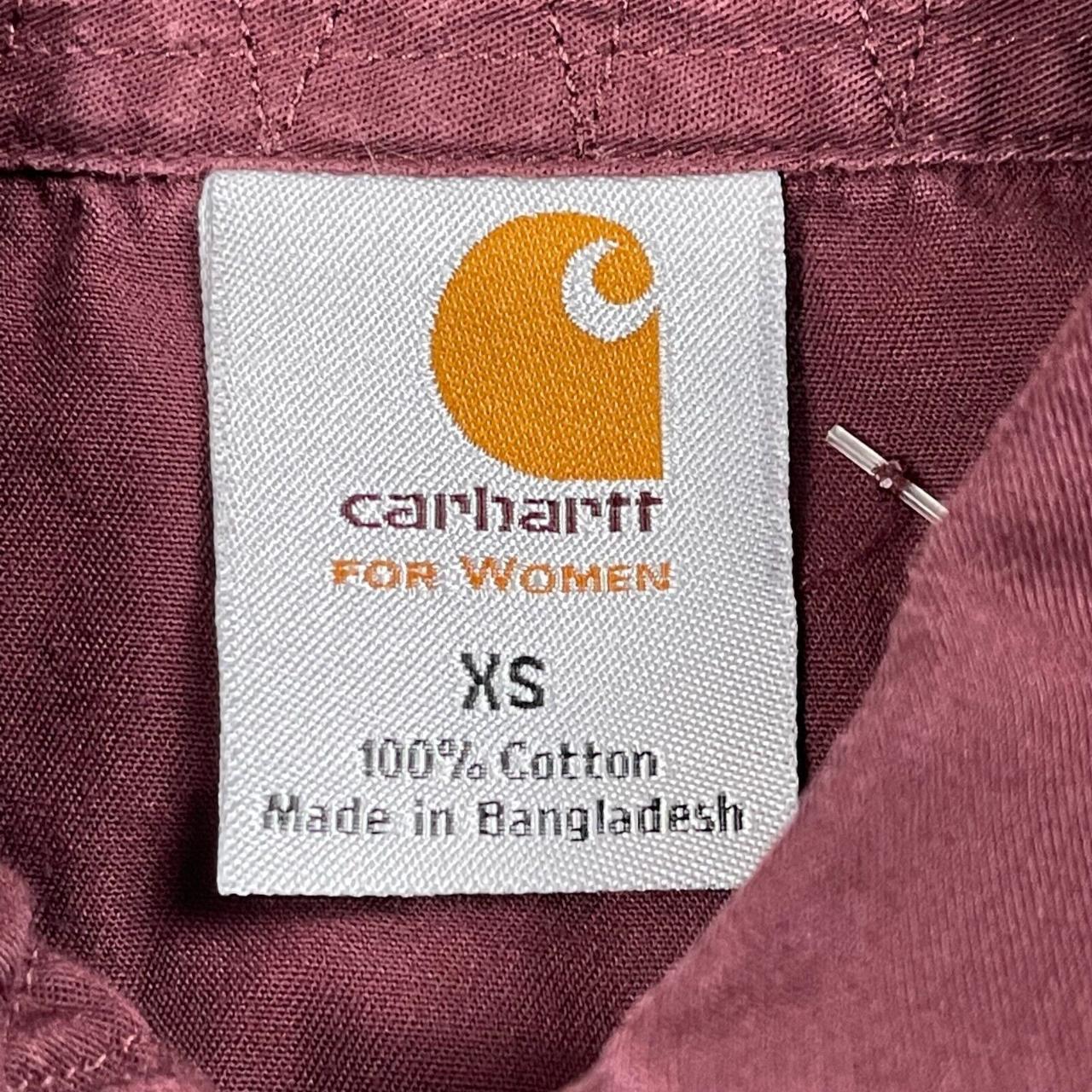 #Carhartt XS 20 Burgundy #Button Front Shirt Pockets... - Depop