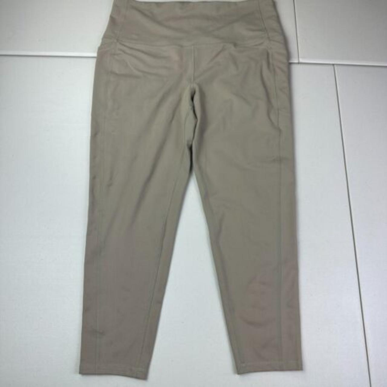 DSG Womens XL Green Leggings Cropped Side Pockets... Depop