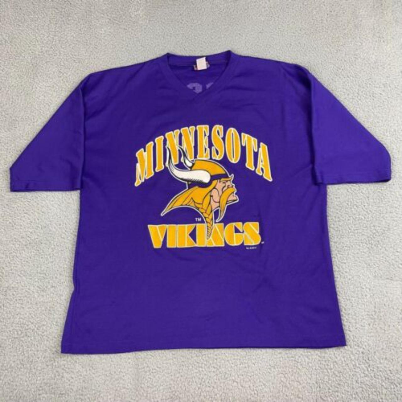 Vintage Minnesota Vikings 84 Muss Purple Jersey... - Depop