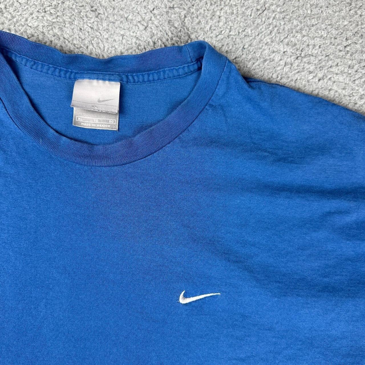 #VTG #Nike Embroidered Swoosh Logo T-Shirt Mens XL... - Depop