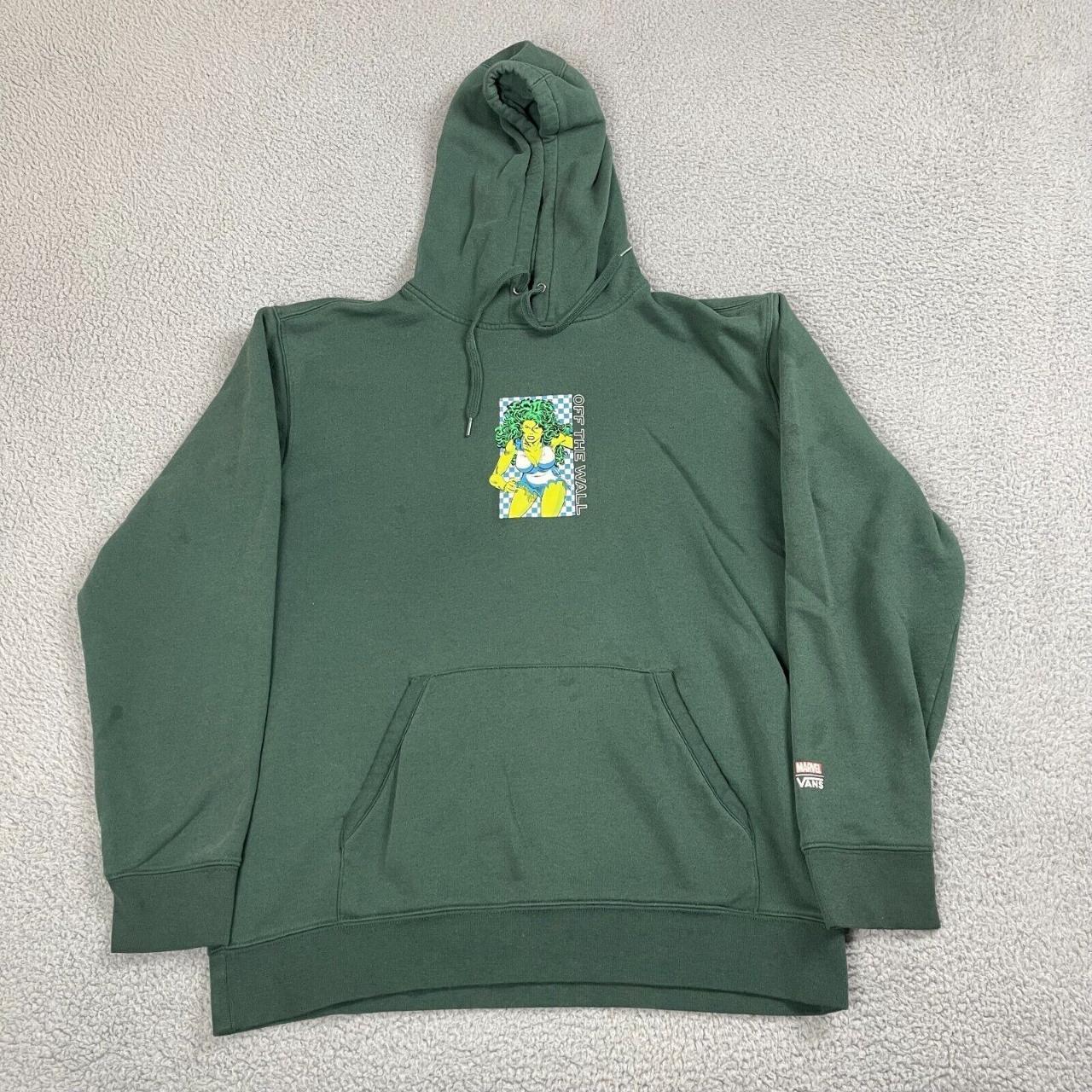 Marvel Vans Collab She Hulk Hoodie Green Large. Depop