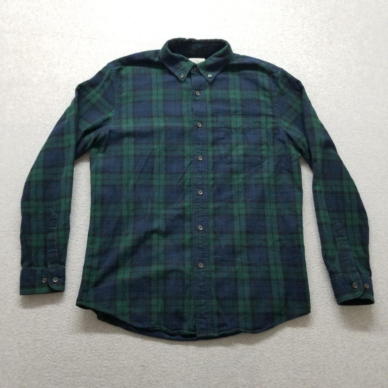 #LL #Bean Flannel #Shirt Mens Medium Green #Plaid... - Depop