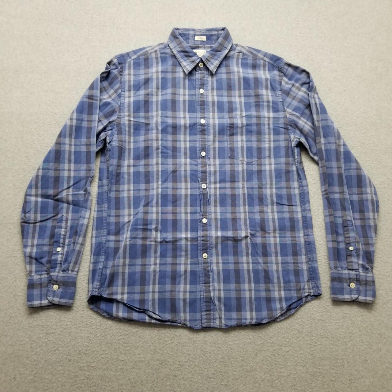 #JCrew #Shirt Mens Medium Blue #Plaid Button Up... - Depop